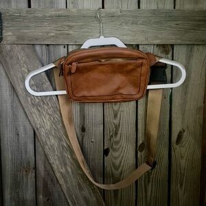 Brown Leather Fanny Pack Bag
